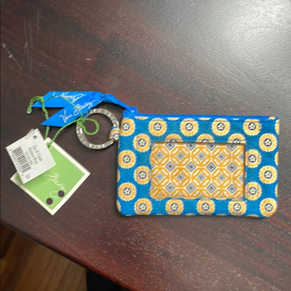 Vera Bradley Blue and Yellow ID Case